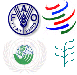 Logos of FAO, WTO, CBD, CSD