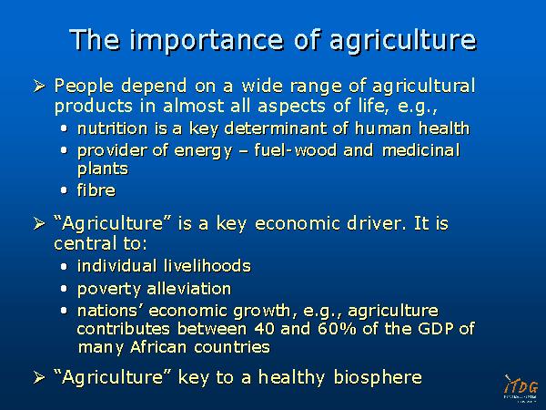 The Importance Of Agriculture To Society